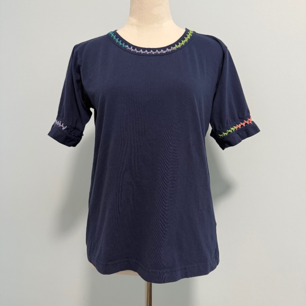 JOHNNY WASโ CROCHET CREW NECK TEE SIZE S